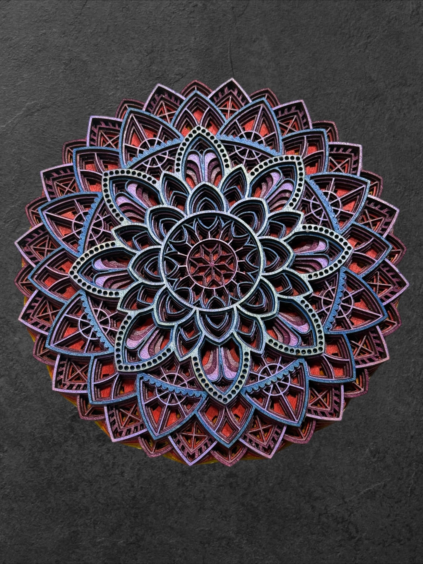 Mandala Flower Wood Art - Multiple Color Options!