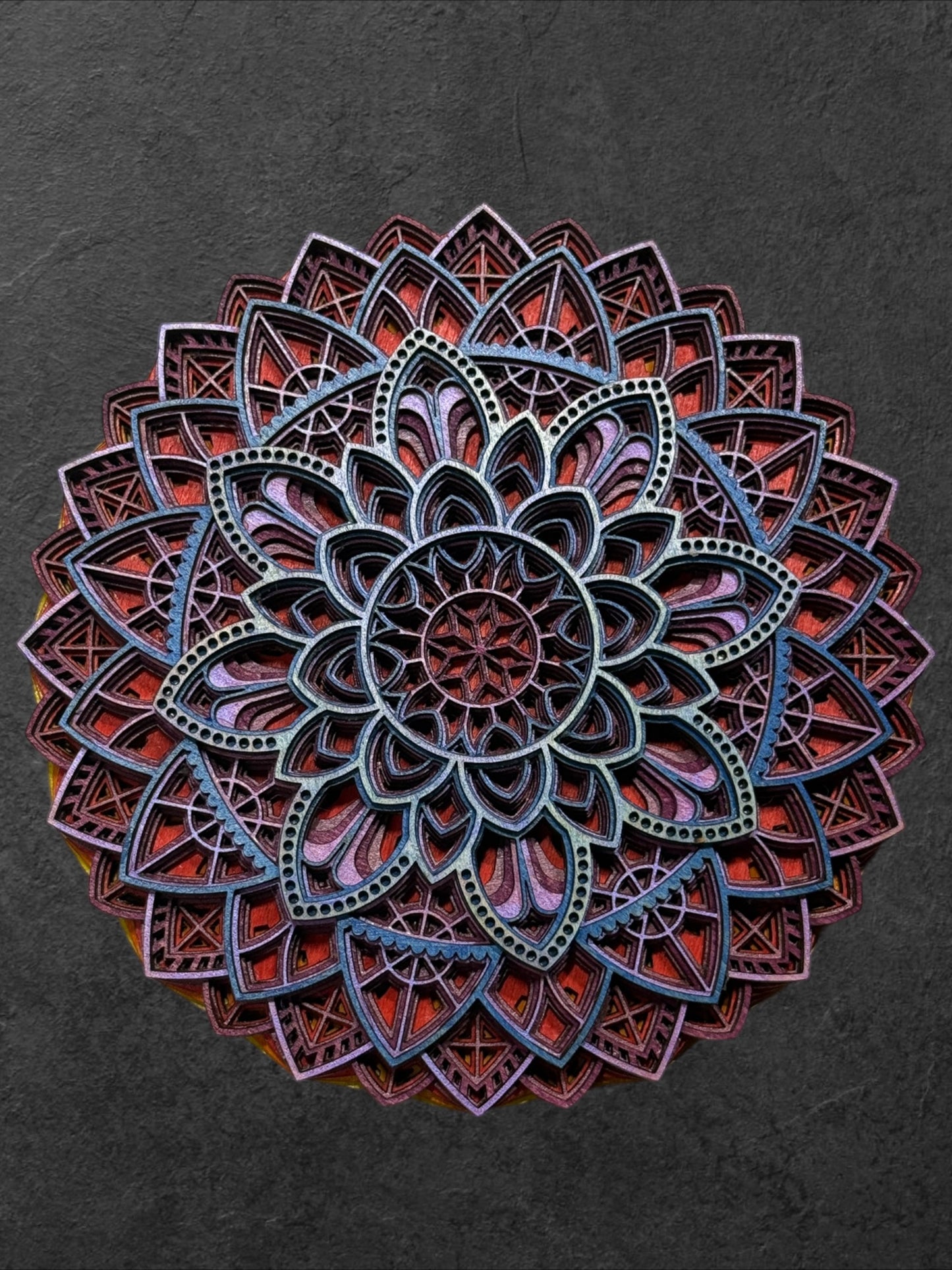 Mandala Flower Wood Art - Multiple Color Options!