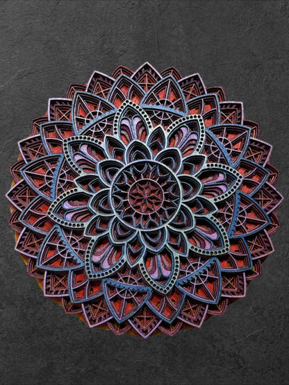 Mandala Flower Wood Art - Multiple Color Options!