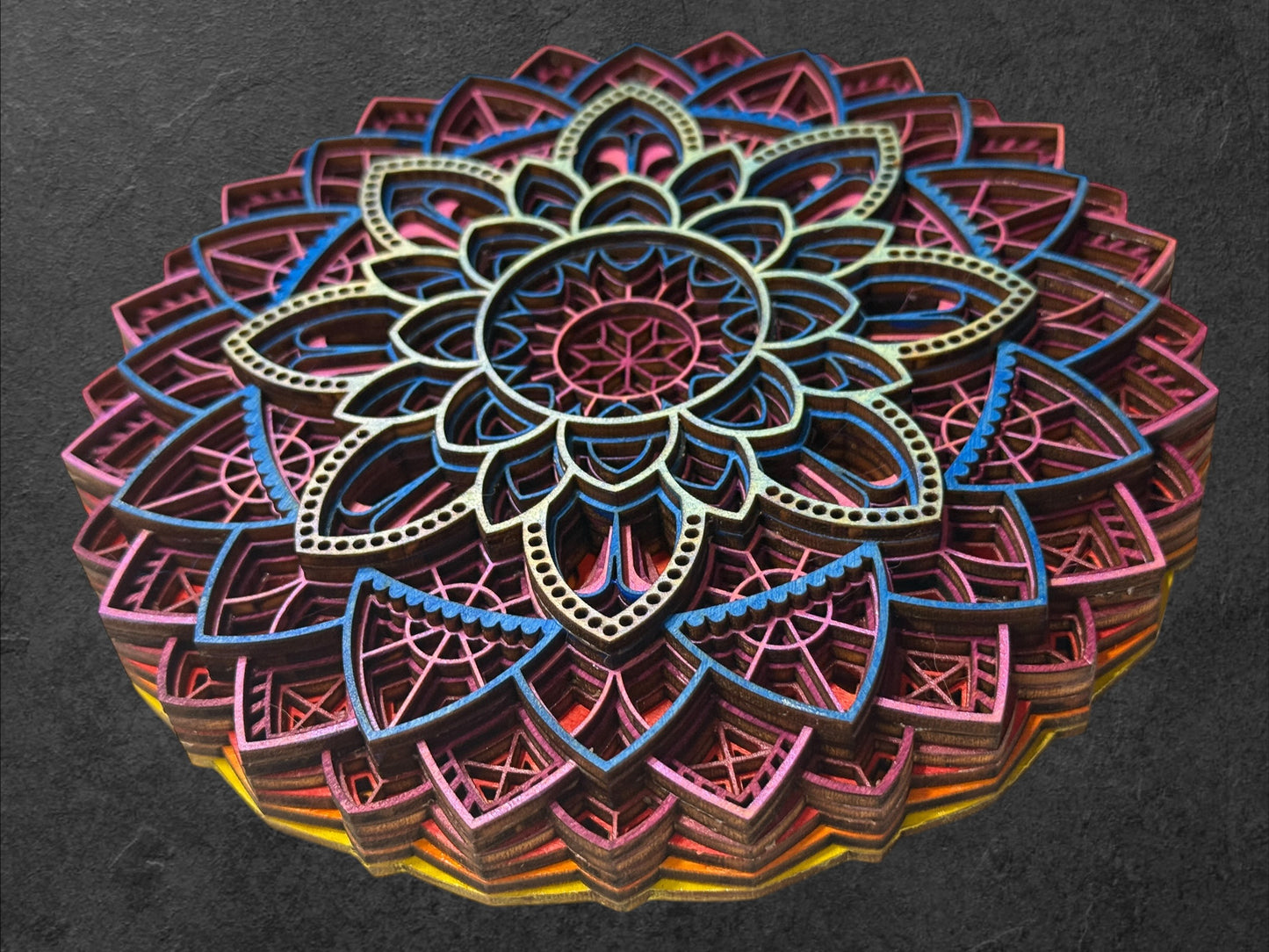 Mandala Flower Wood Art - Multiple Color Options!