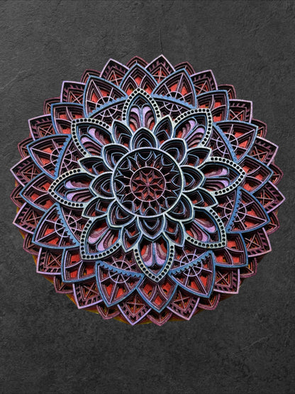 Mandala Flower Wood Art - Multiple Color Options!