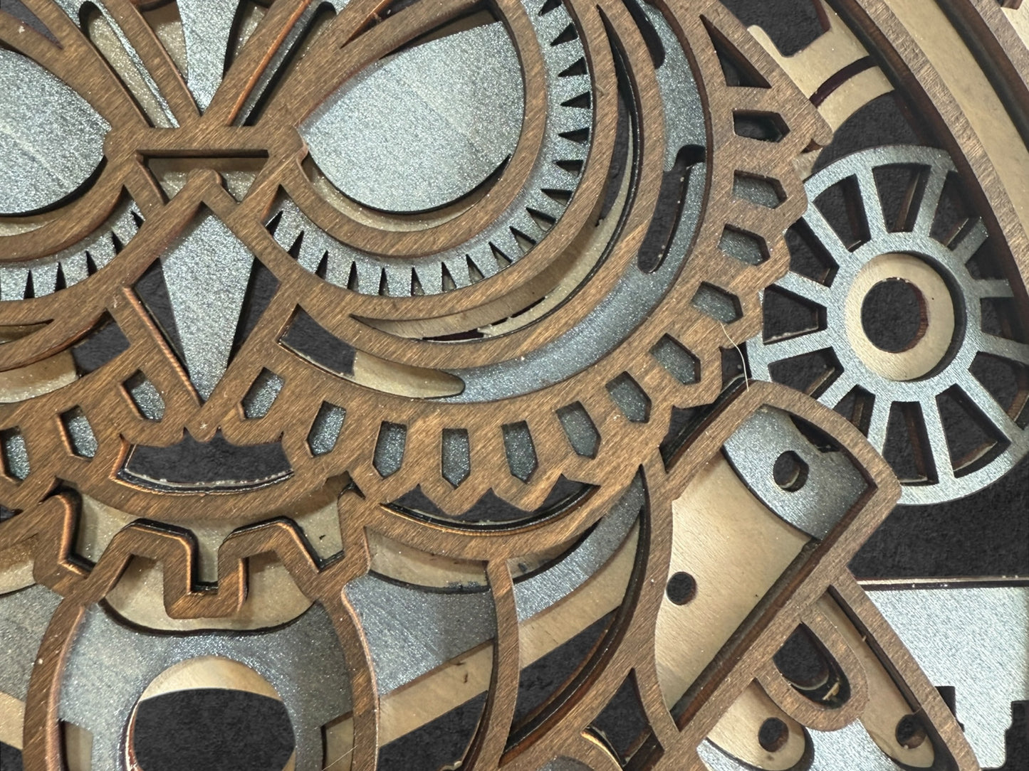 Steampunk Owl Wood Art