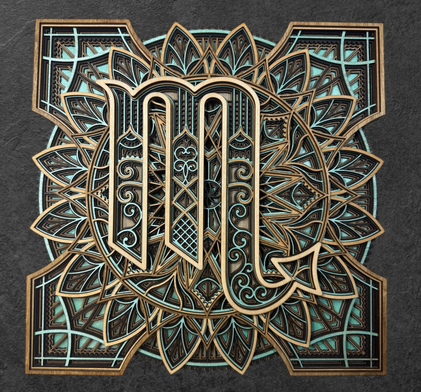 Scorpio Zodiac Mandala Wood Art