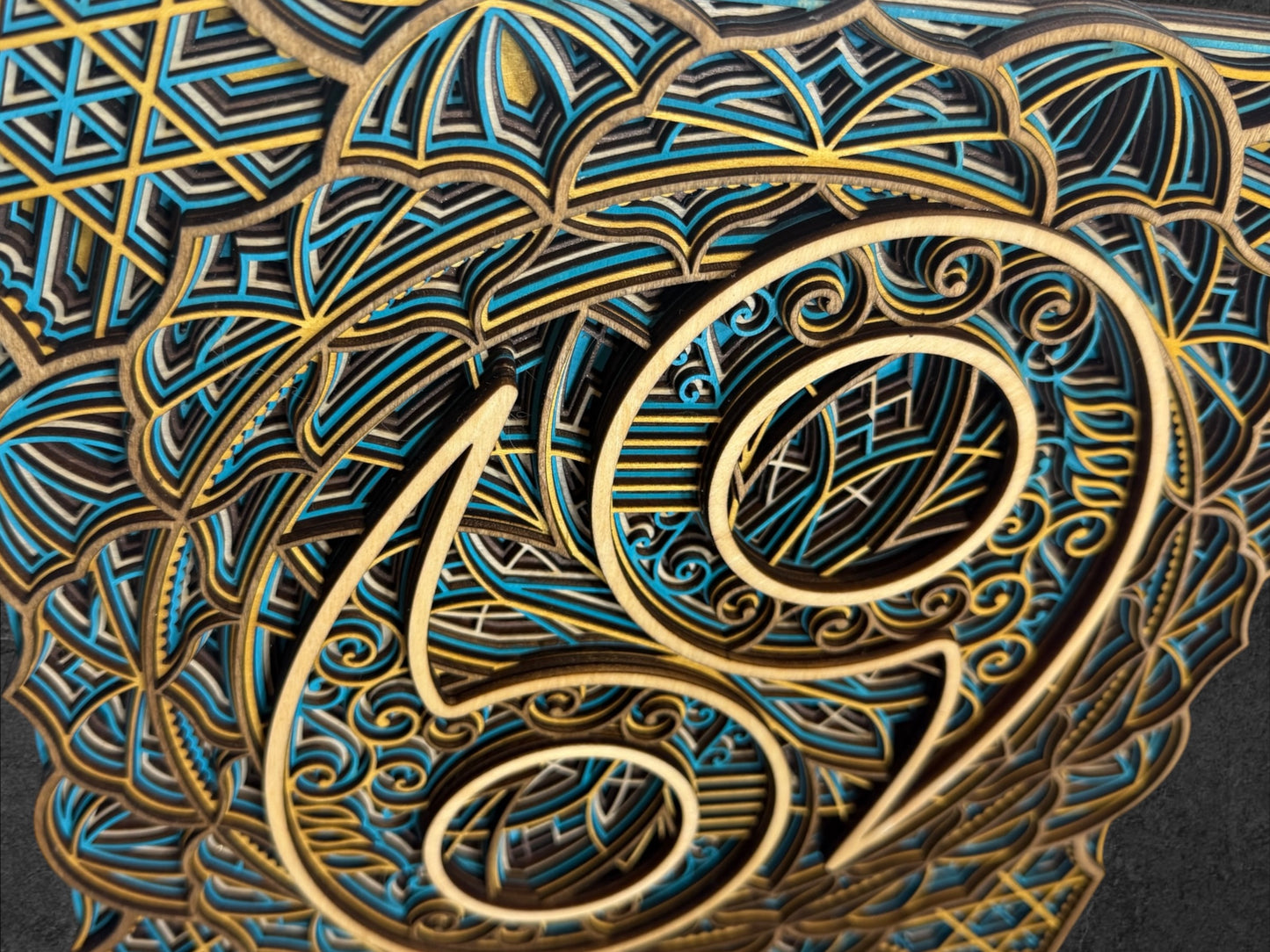 Cancer Zodiac Mandala Wood Art