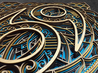 Cancer Zodiac Mandala Wood Art