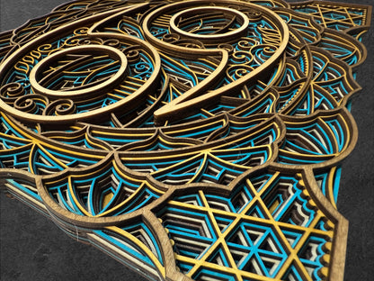 Cancer Zodiac Mandala Wood Art