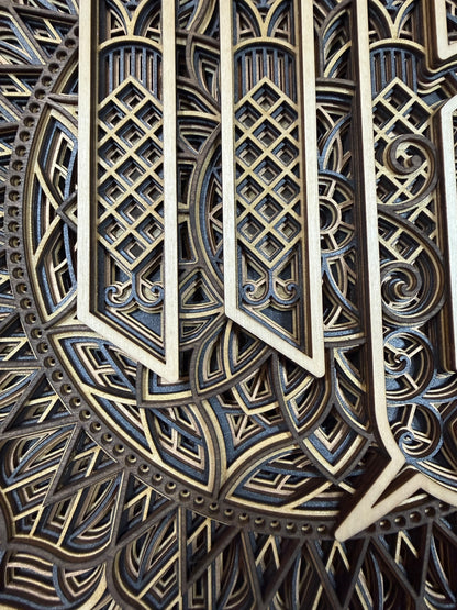 Virgo Zodiac Mandala Wood Art