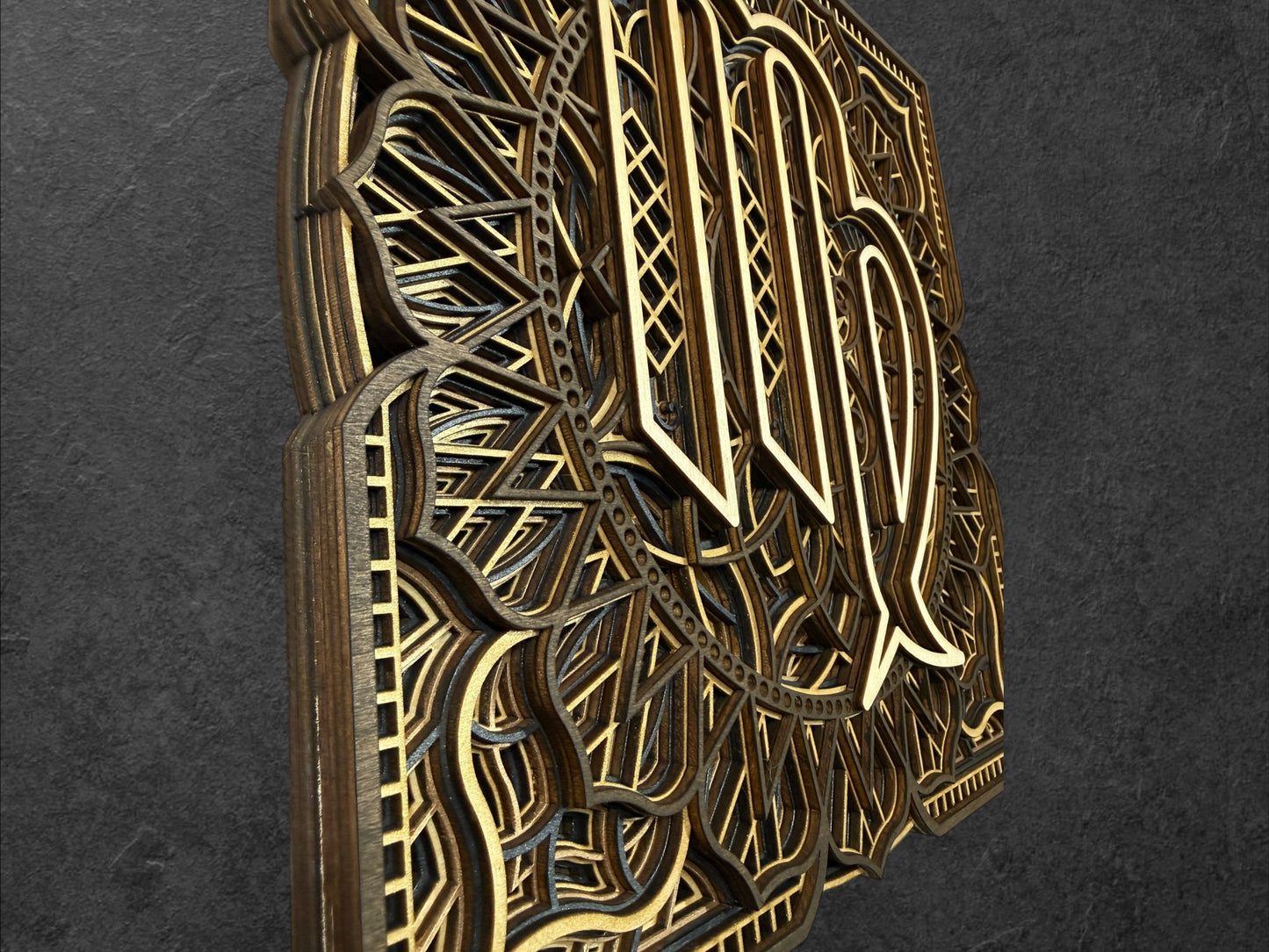 Virgo Zodiac Mandala Wood Art