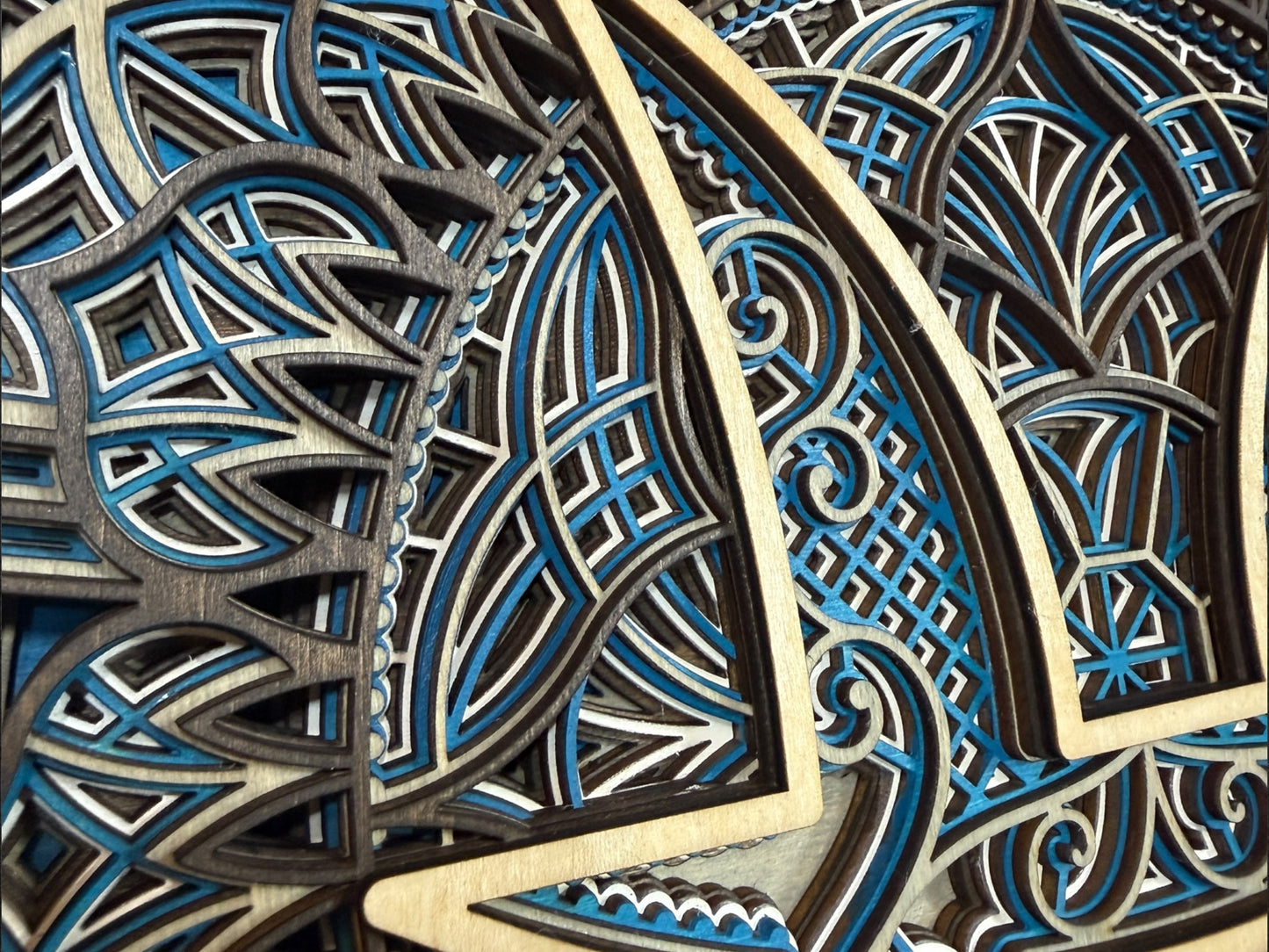 Pisces Zodiac Mandala Wood Art
