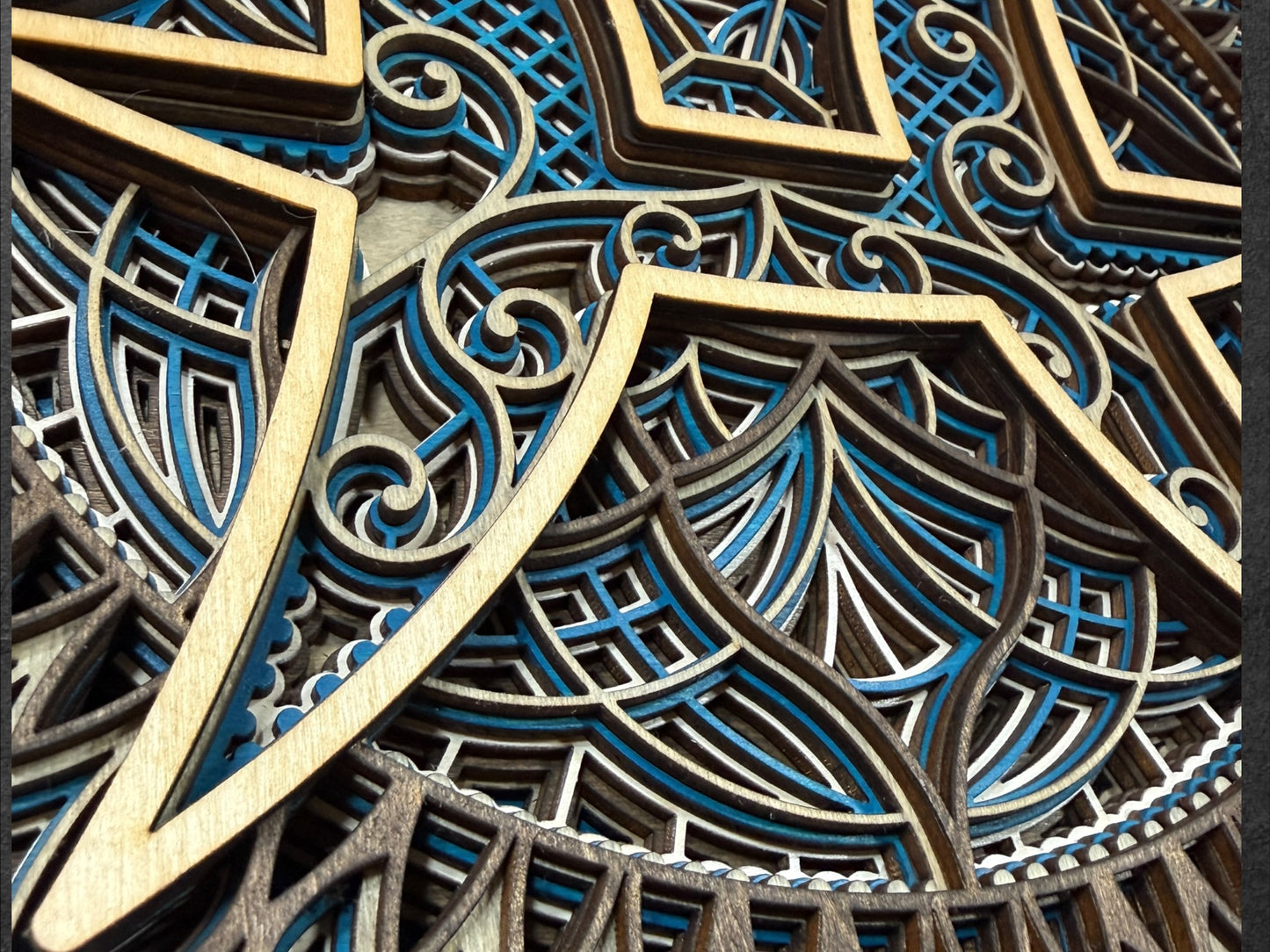 Pisces Zodiac Mandala Wood Art
