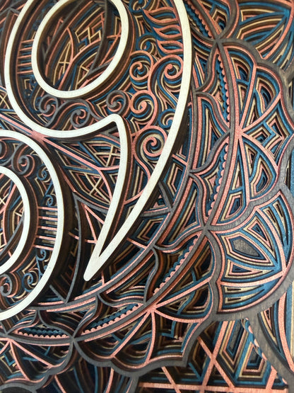 Cancer Zodiac Mandala Wood Art