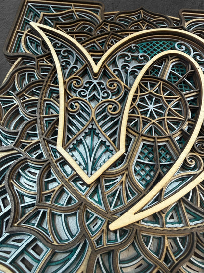 Capricorn Zodiac Mandala Wood Art