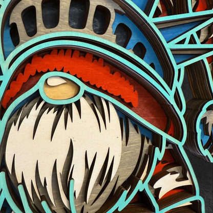 Gnome of Liberty Wood Art