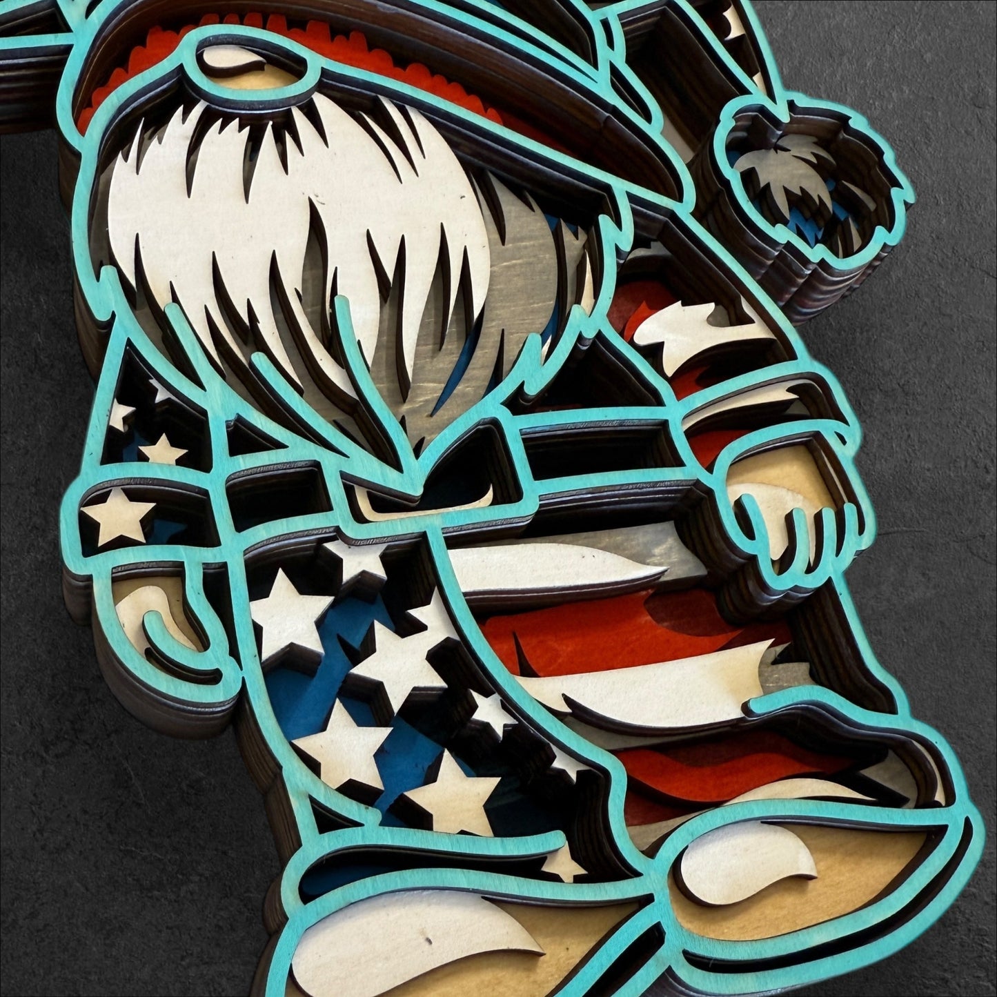 Gnome of Liberty Wood Art