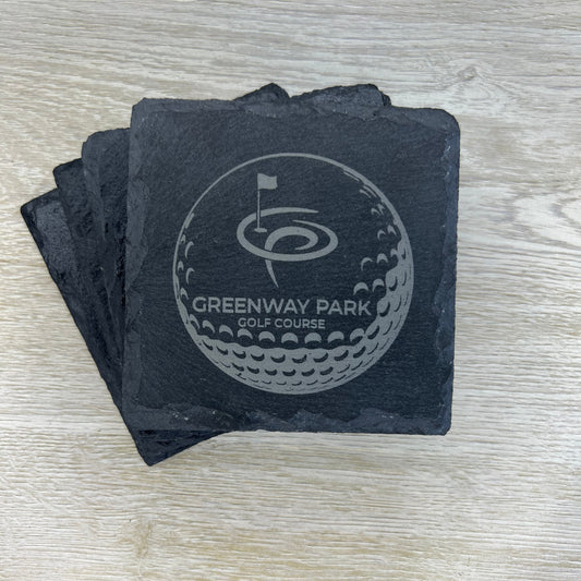 Custom Engraved Slate Coasters (Set of 4)