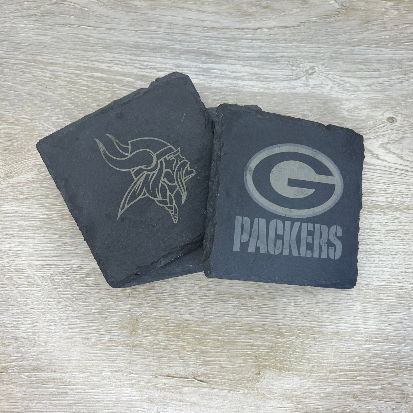 Custom Engraved Slate Coasters (Set of 4)