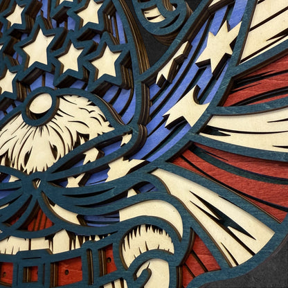 Patriotic Gnome Wood Art