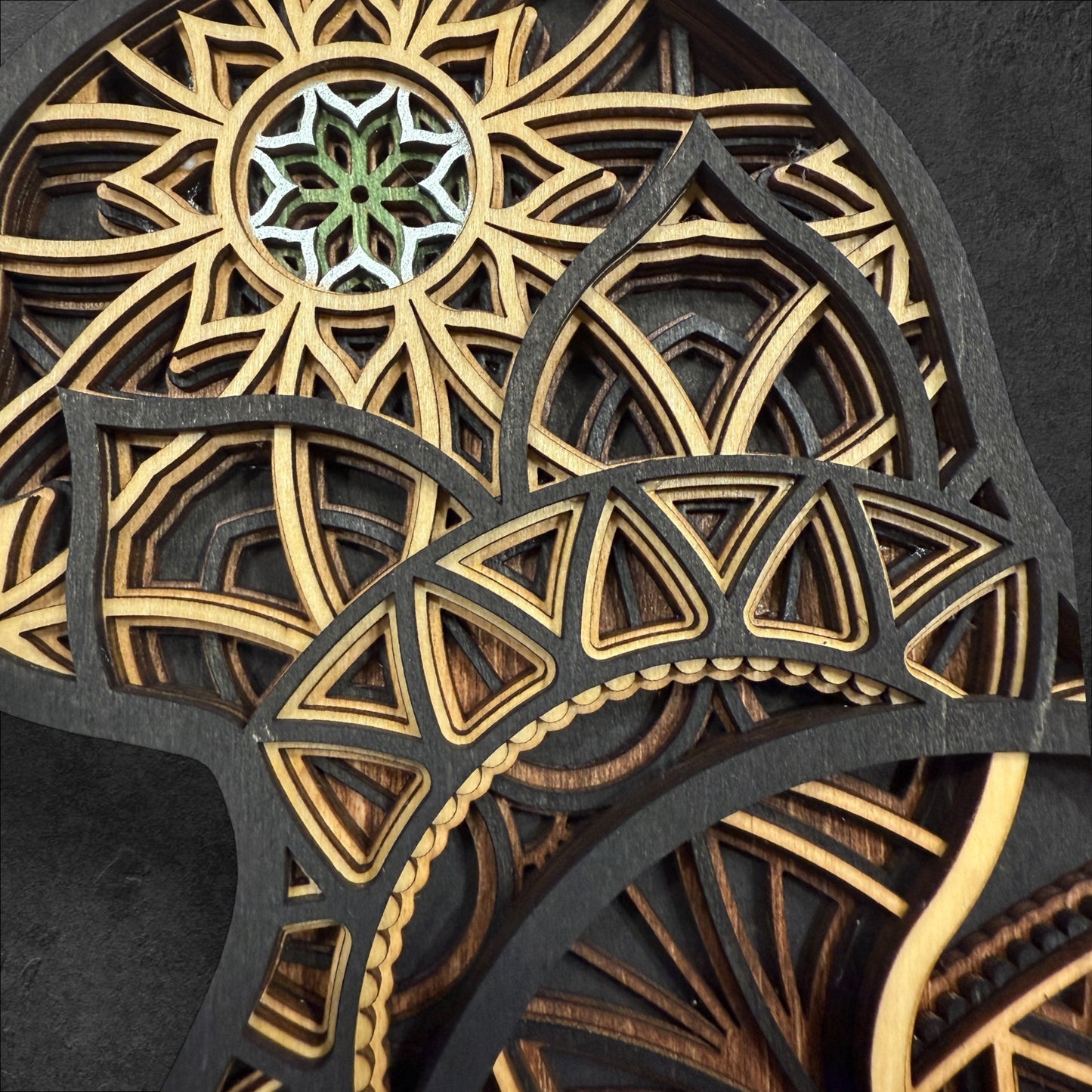 Cat Mandala Wood Art - Multiple Color Options!!