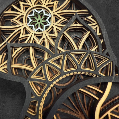 Cat Mandala Wood Art - Multiple Color Options!!
