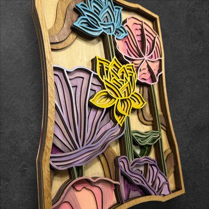 Wild Flowers Wood Art