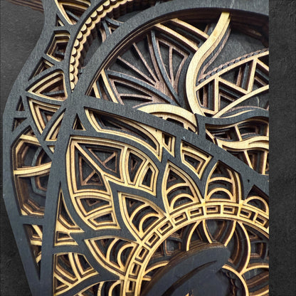 Cat Mandala Wood Art - Multiple Color Options!!