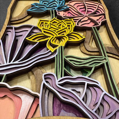 Wild Flowers Wood Art