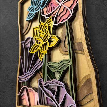 Wild Flowers Wood Art