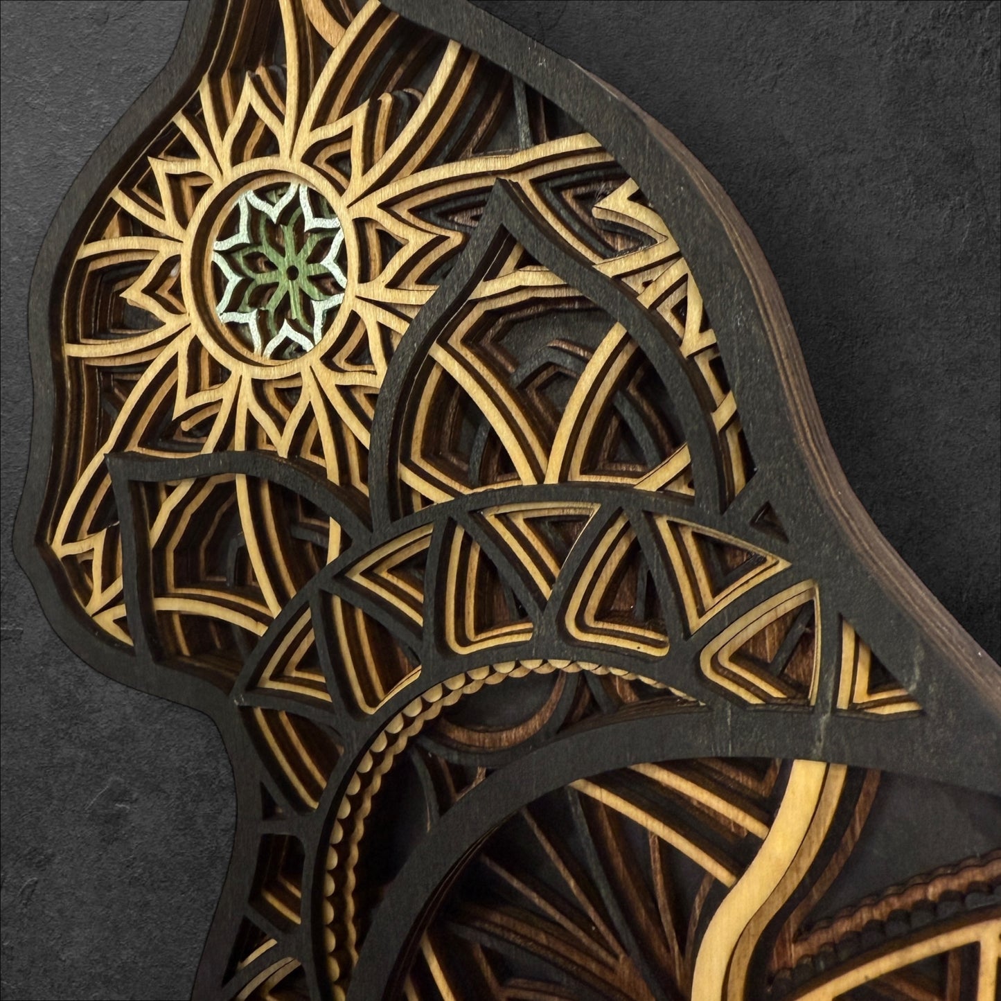 Cat Mandala Wood Art - Multiple Color Options!!