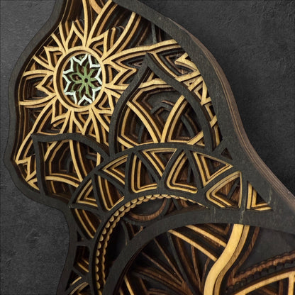 Cat Mandala Wood Art - Multiple Color Options!!