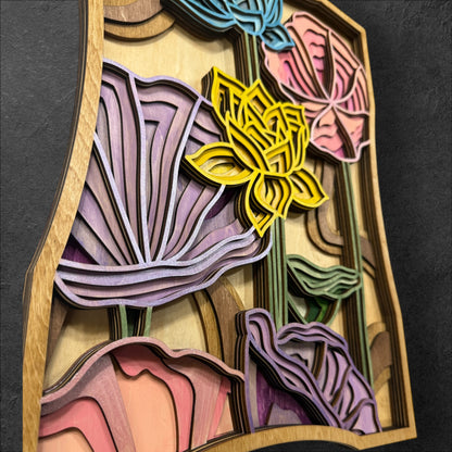 Wild Flowers Wood Art