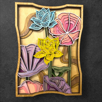 Wild Flowers Wood Art