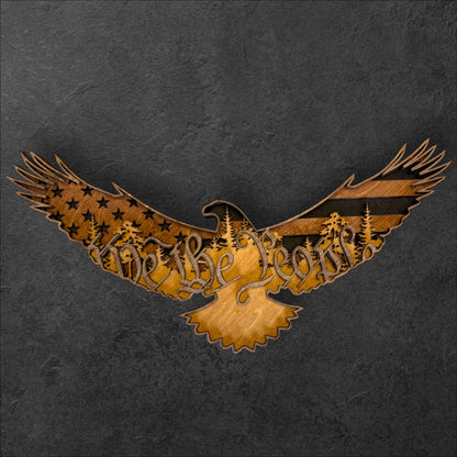 We the People Eagle Wood Art